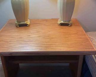 A Nice Little Work Table And Two Lamps