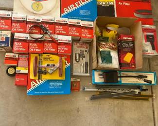 Assorted Filters, Parts, Tools, And More