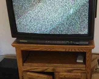 Oak TV Stand, TV And More