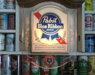 Really Neat Nostalgic Back Bar Pabst Blue Ribbon Wall Light Up Sign