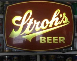 Vintage Strohs Hanging Light Up Sign