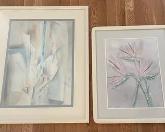 Art Print Textured Media Art Both Signed by Artist