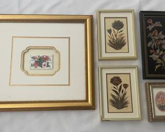 Assorted Framed Floral Art