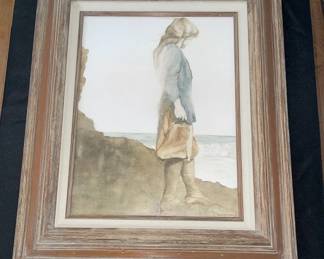 Christine Rosamond Art Lithograph Sea Wall