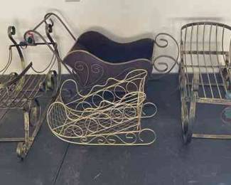 Decorative Metal Sleds