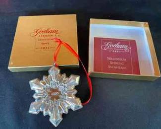 Gorham Sterling Silver Millennium Christmas Ornament