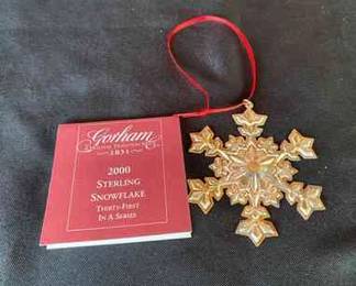Gorham Sterling Silver Snowflake Christmas Ornament