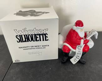 Hand Painted Porcelain Santa 