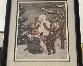 James F. Shirley Sons Signed Print Our Cool Friends