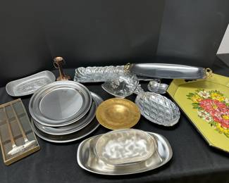 Metal Glass Trays  Bowls