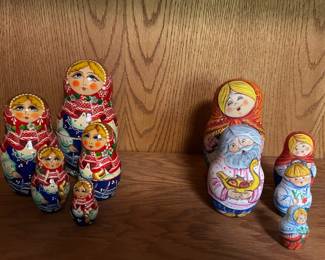 Russian Nesting Doll Lot 1 Woman With Cake