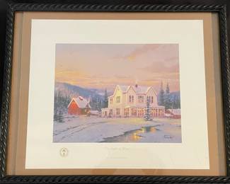 Signed Numbered Thomas Kincaid Print the Lights Of Home