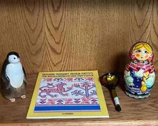 Signed Russian Nesting Doll And More