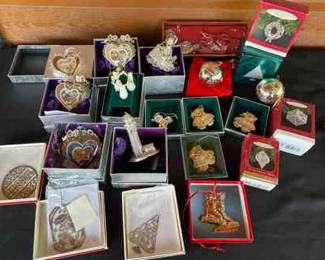 Silver Plate Tone Christmas Ornaments