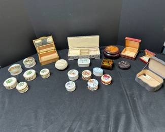 Silver Plated Jewelry Box, Ceramic Trinket Boxes Wooden Trinket Boxes