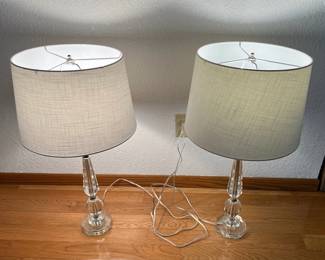 Two Glass Table Lamps
