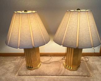 Two Metal Table Lamps