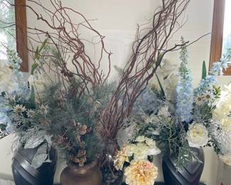 Vases With Artificial Flowers And More