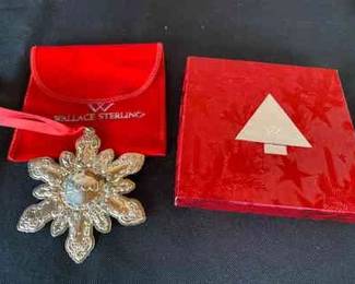 Wallace Sterling Silver Snowflake Christmas Ornament