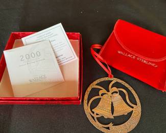 Wallace Sterling Silver Christmas Bell Ornament