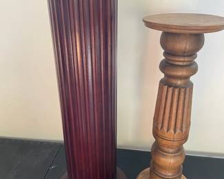 Wood Pedestals Or Plant Stands