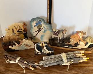 Wooden Puzzles and Pencils