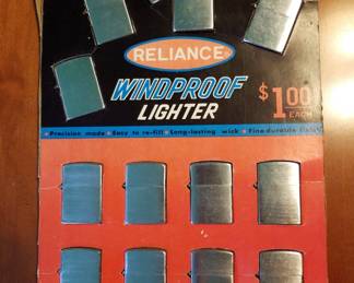 Reliance Windsor Lighter Counter Top Standing Display With 12 Reliance Lighters, 14" x 10"