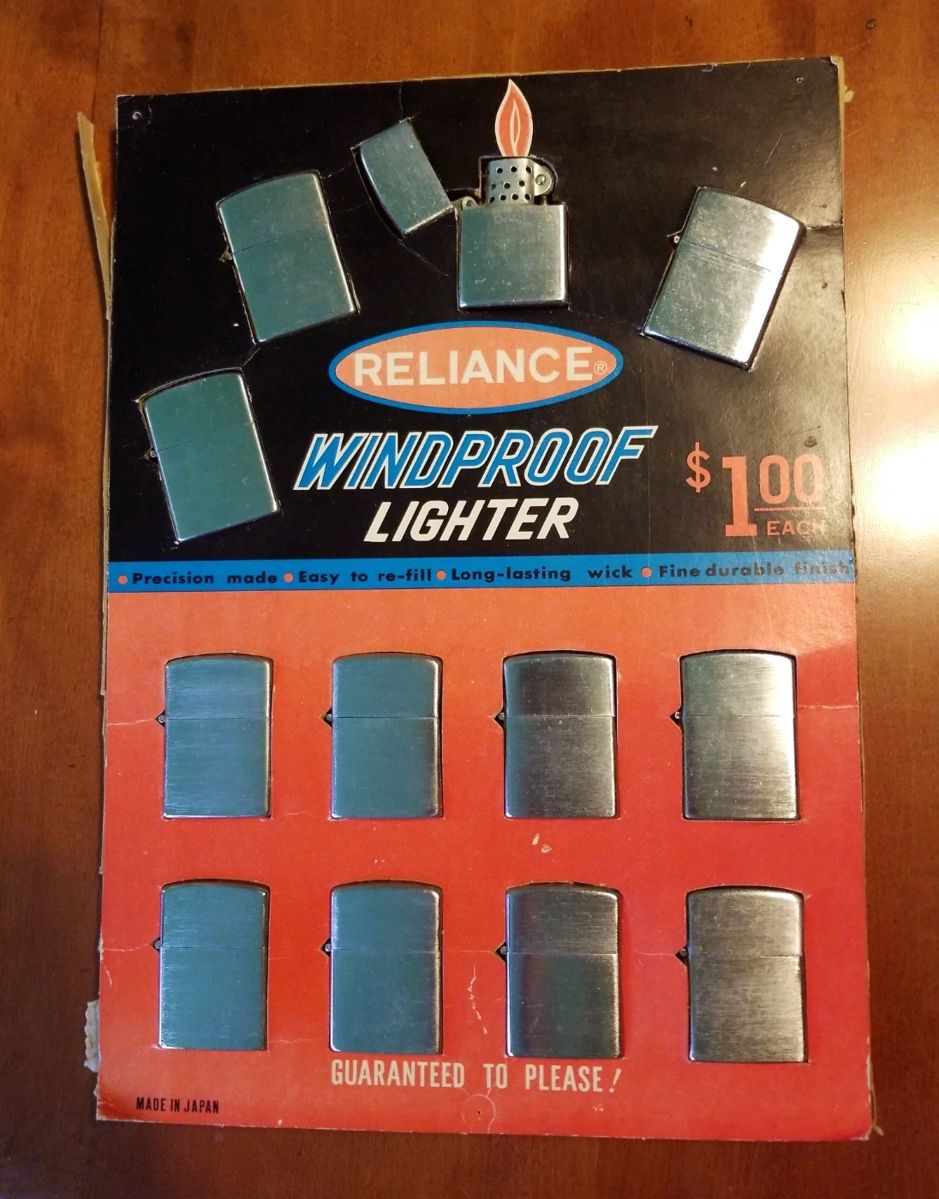 Reliance Windsor Lighter Counter Top Standing Display With 12 Reliance Lighters, 14" x 10"