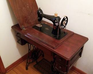 Antique Singer Treadle Sewing Machine, Model AC265988