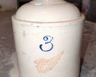 Red Wing Tall Stoneware 3 Gallon Handled Jug