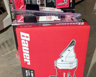 Bauer 14 Gauge Metal Cutting Shears, Model 1826E-B, Craftsman Cordless Dual Position Screwdriver, Model 11139, And Craftsman 1/2" Drill, Model 10127, All In Original Boxes