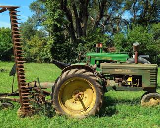 1943 John Deere Model H Tractor With #5 Sickle Mower