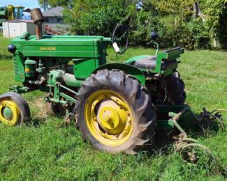 1948 John Deere Model M Tractor With Single Row Cultivator