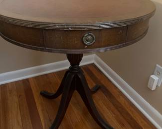 antique drum table 28" round