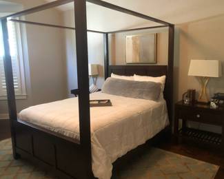 Bed and nightstand is Bassett