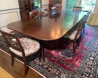 Lot 036   0 Bid(s)
Mahogany Double Pedestal Dining Table and 8 Chairs