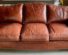 Lot 099   9 Bid(s)
Thomasville Brown Leather Sofa