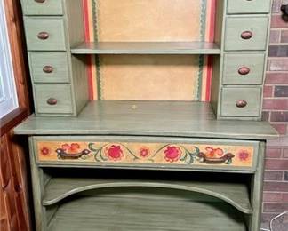 Lot 110   9 Bid(s)
Small Painted Step Back Hutch