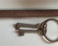 Lot 120   2 Bid(s)
Vintage Police Baton Billy Club and Iron Keys on Ring