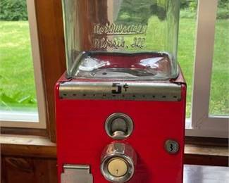 Lot 143   24 Bid(s)
Northwestern 5 Cent Table Top Candy Dispenser