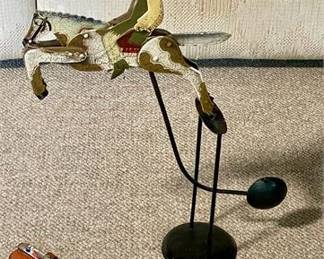 Lot 154   1 Bid(s)
Reproduction Balance Rocking Horse Toy and Imperial Sheath Knife