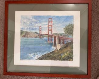 Golden Gate Bridge Original Signed and Framed Painting 