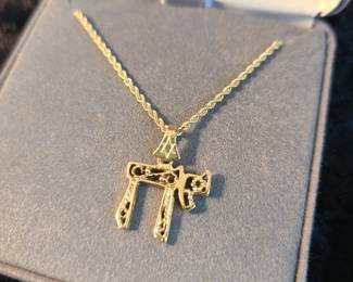 Jewish Chai Pendant Necklace 