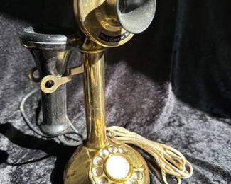 Vintage Candlestick Telephone with Dial