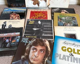 Vintage Vinyl record LP Album ELO, Marshall Tucker Band, Fleetwood Mac, Elton John, Barry Manilow, Billy Joel, High Voltage, Dan Fogelberg, Pure Prairie League, The Cars, The Monkees, Bee Gees, Lynyrd Skynyrd.    