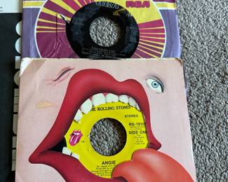 Vintage 45 RPM records vinyl