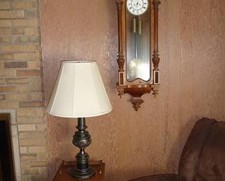 End Table & Old Clock