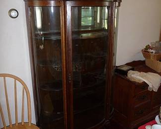 Curved Glass China Cabinet