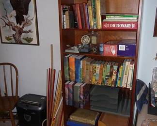 Crock, Bookcase & Books