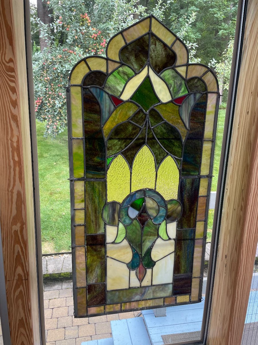 Antique leaded stained glass